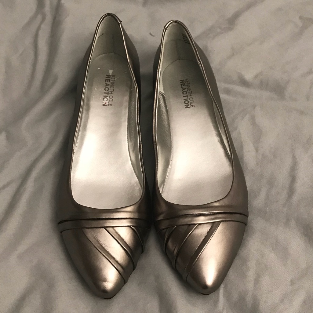 Brand New Kenneth Cole Reaction Silver Flats